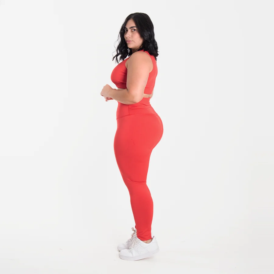 Set leggins unicolor naranja pasión - Image 2