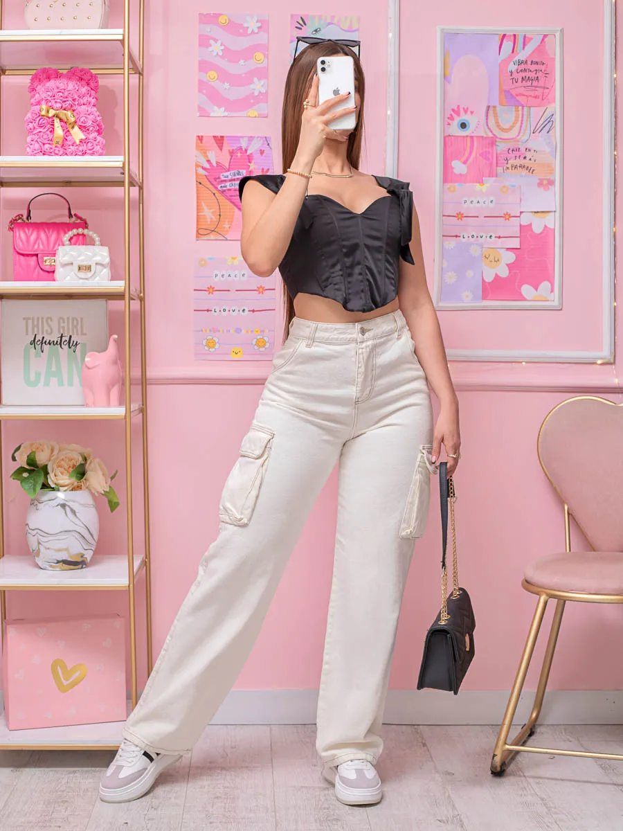 Corset Adelain negro - Talla L - Image 2