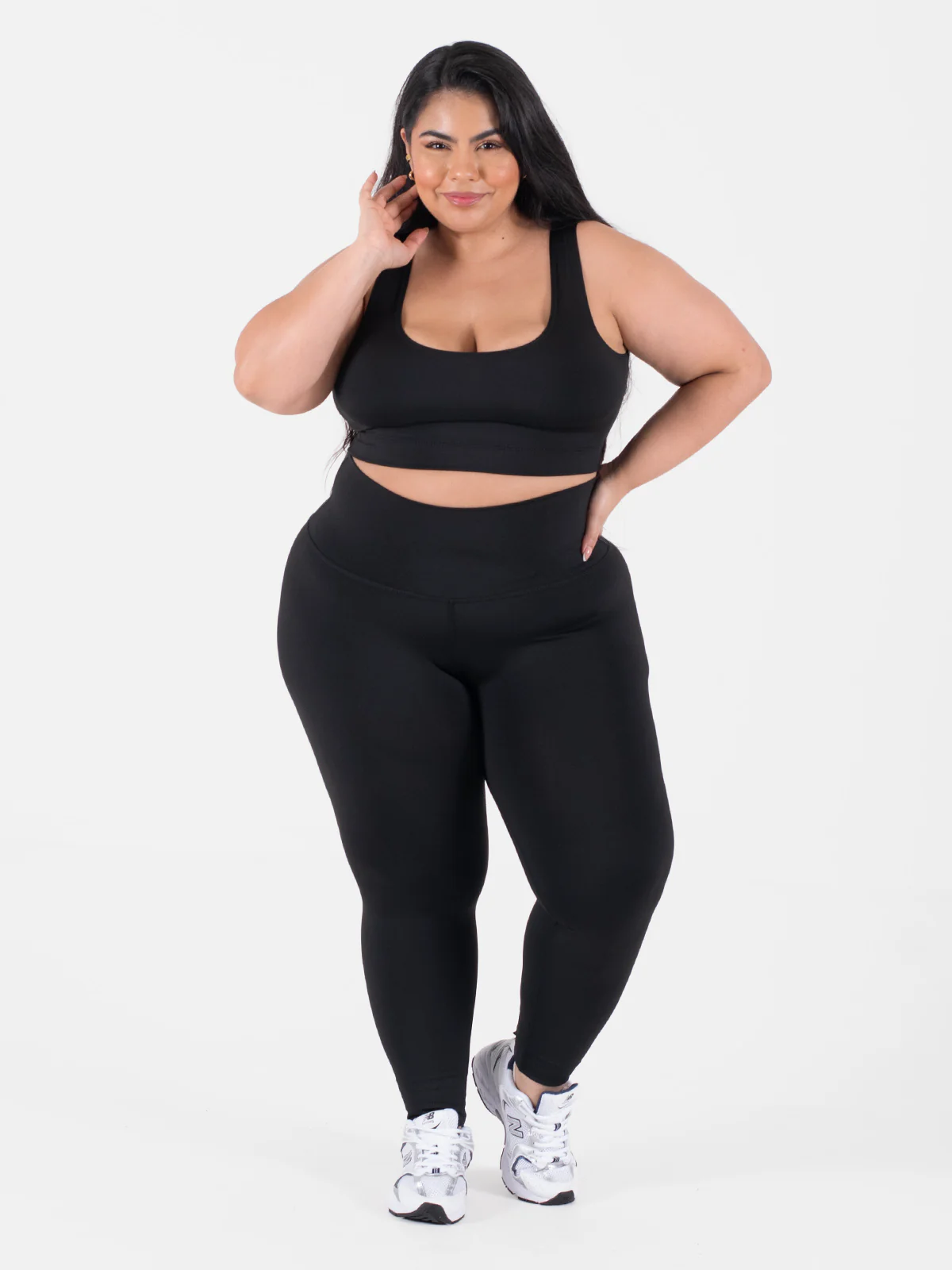 Set leggins unicolor negro