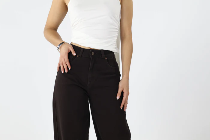 Wide-leg jeans marrón 2535- Talla 6 - Image 4