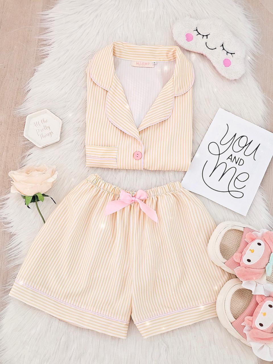 Pijama Short Mimi amarilla - Talla M