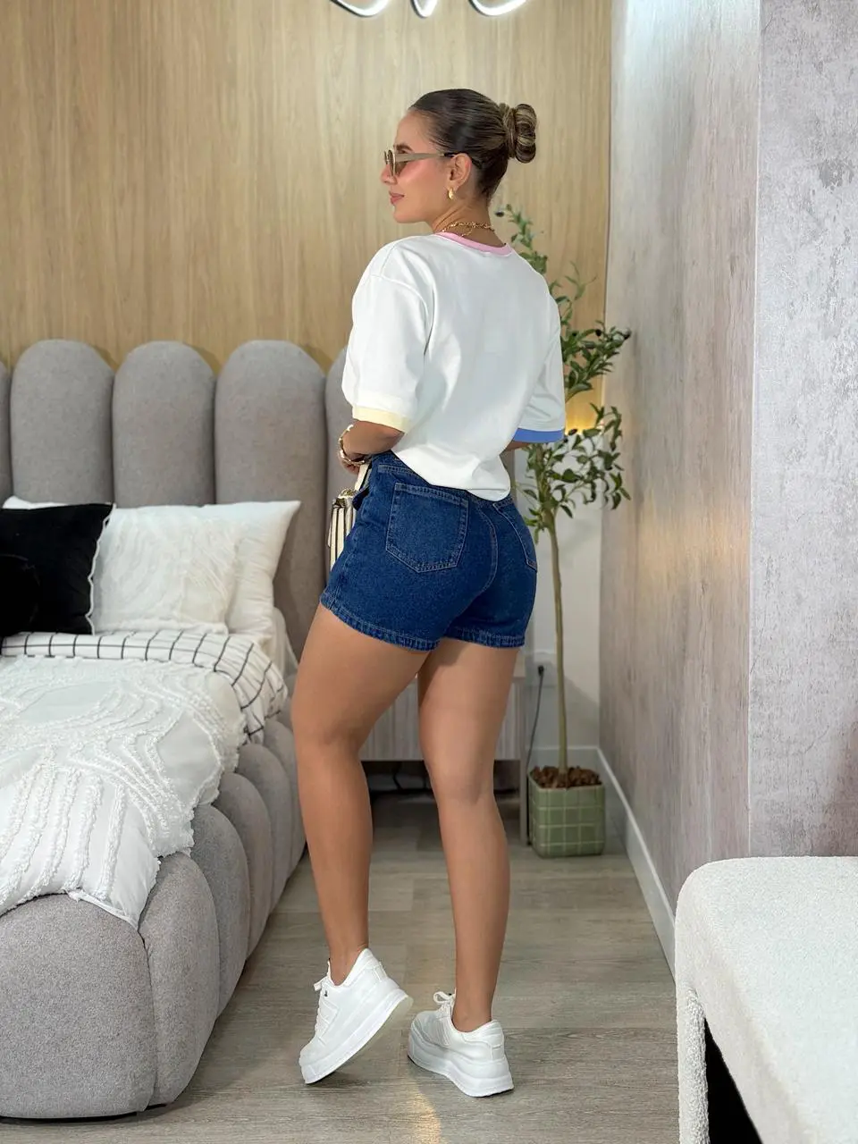 Falda Short Jean Salma - Talla 10 - Image 4